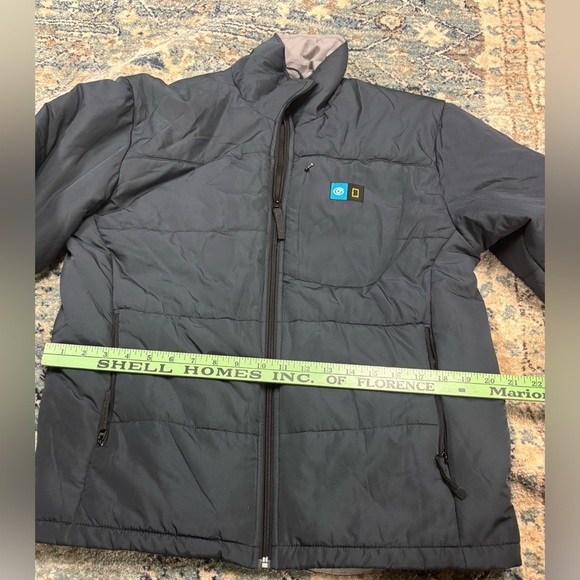 National Geographic Men’s Small Puffer Jacket, Navy - Picture 4 of 7